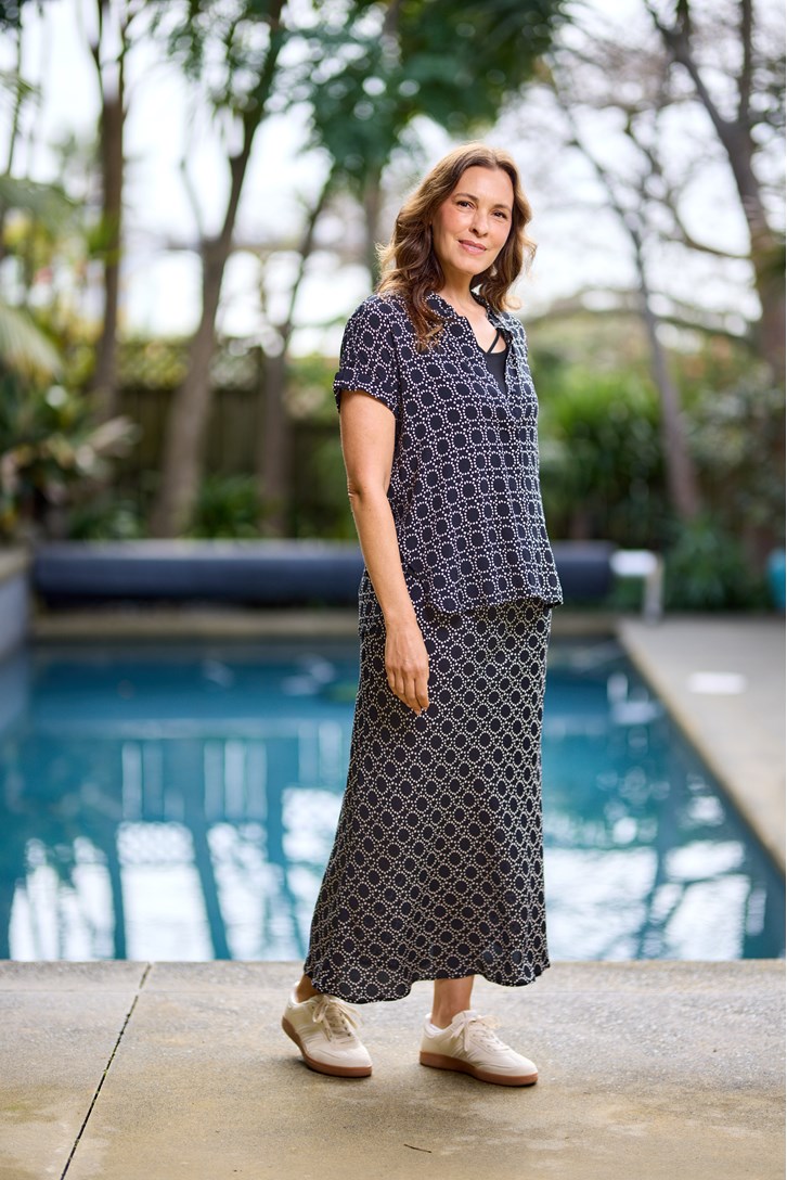 GEO DOT BIAS SKIRT